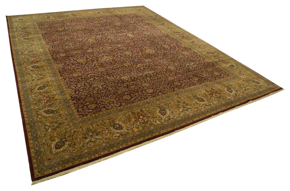 Rug N Carpet - Handmade Oriental 12' 3" x 15' 2" Oversize Oushak Area Rug