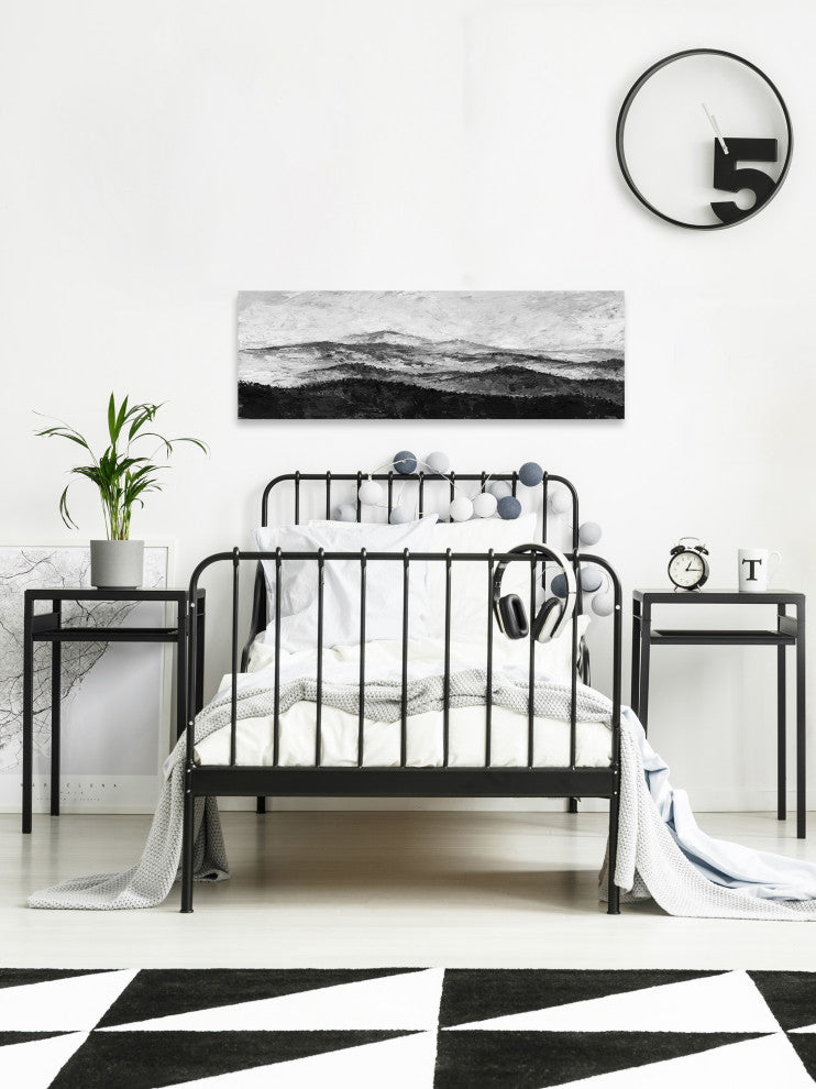 "Warped Horizon" Painting Print on Wrapped Canvas, 60x20