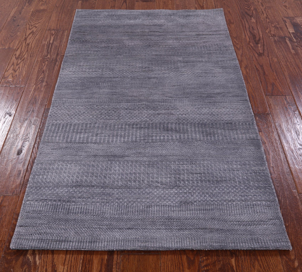 3' 0" X 5' 0" Wool and Silk Handmade Savannah Grass Rug Q11526