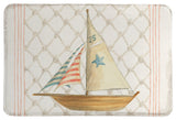 Laural Home Maritime Sailboat Memory Foam Rug