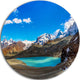 Alps Mountain Fountain, Photography Round Wall Art, 23"