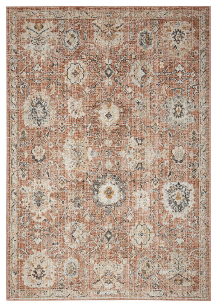 Nourison Oushak Home 6' x 9' Rust Vintage Indoor Rug