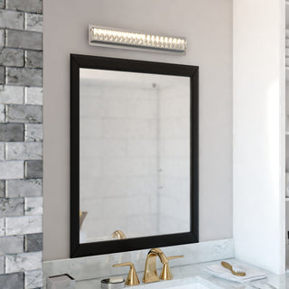 Melrose 26" Integrated LED Chrome Crystal Bath Bar Vanity Light