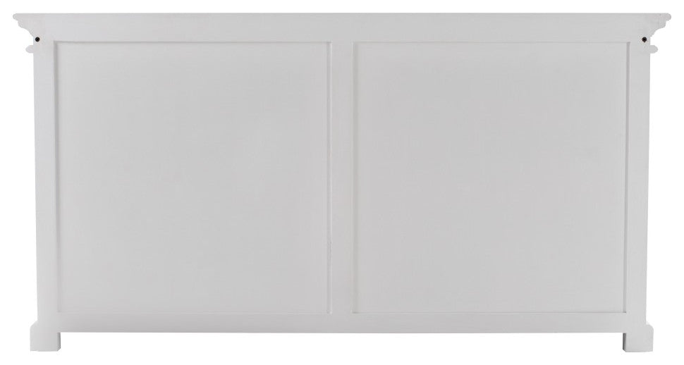 Modern Farm White Glass Door Buffet Server