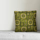 Patchwork Madala, Green Outdoor Throw Pillow, 16"x16"