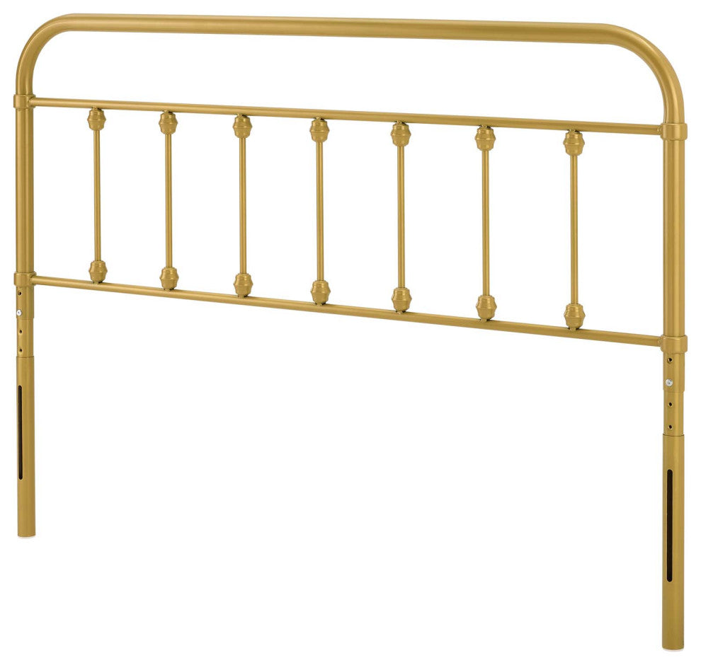 Headboard, Full Size, Metal, Gold, Modern Farmhouse, Bedroom Master Suite