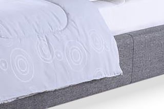 Baxton Studio Hillary Upholstered King Platform Bed in Gray