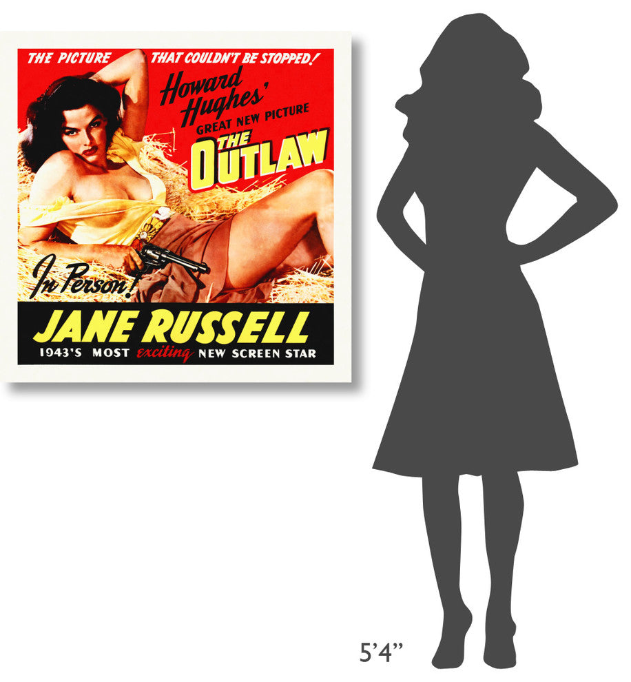 "The Outlaw" Stretched Canvas Giclee by Hollywood Photo Archive, 36x36"