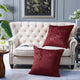 Velvet 2 Piece Euro Pillow Cover Set, Ruby Wine, 2 Piece, 26"x26"