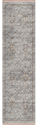 Indoor/Outdoor Marbella MB4 Silver Machine Washable 2'3" x 7'6" Runner Rug