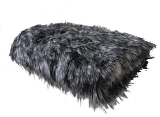 Wolf Faux Fur Gray Luxury Throw