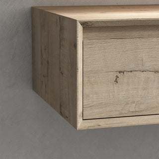 Alysa 30" Floating Bath Vanity, Acrylic Sink/Single Faucet Hole, Light Oak