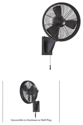MinkaAire Anywhere Anywhere 15" Diameter 3 Speed Indoor / Outdoor - Matte Black