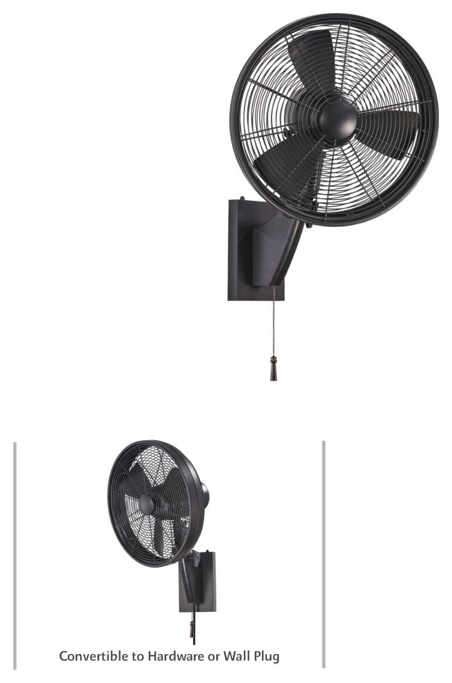 MinkaAire Anywhere Anywhere 15" Diameter 3 Speed Indoor / Outdoor - Matte Black