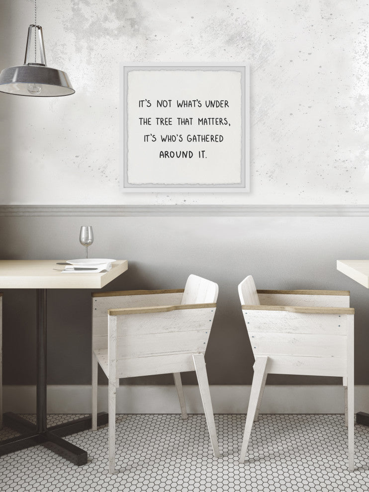"Gifts Don't Matter" Framed Painting Print, 32x32