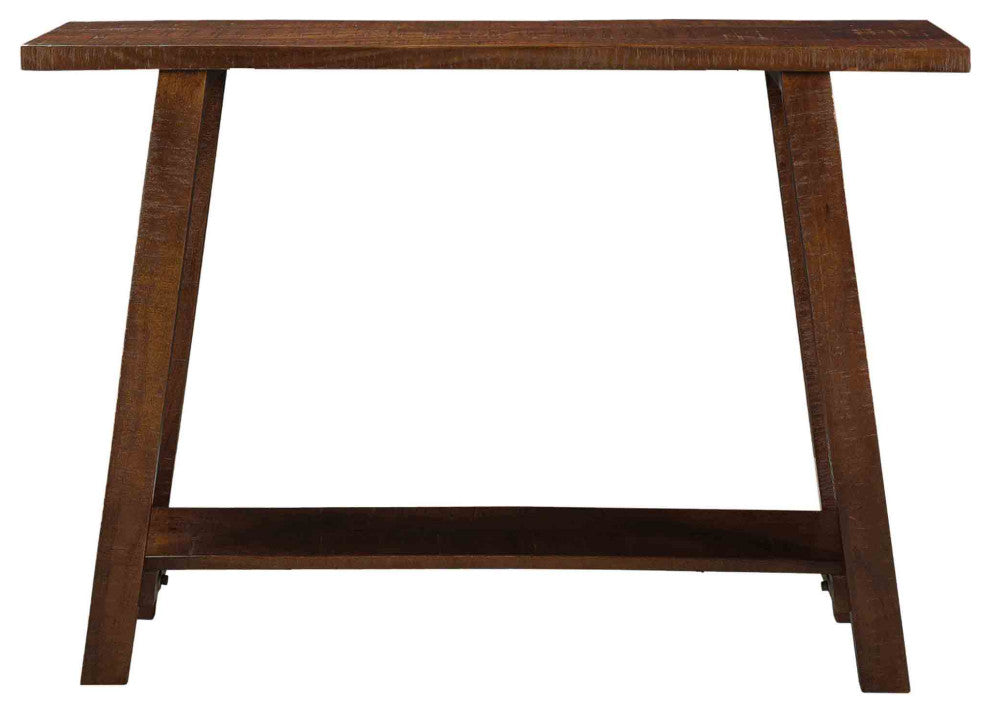 Rustic Modern Solid Wood Console Table, Walnut