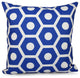 Geometric Decorative Pillow, Dazzling Blue, 20"x20"