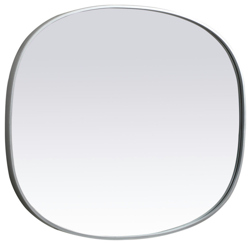 Elegant Lighting MR2B3040 Brynn 30" W x 40" H Modern Oval - Black