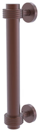 8" Door Pull With Groovy Accents, Antique Copper