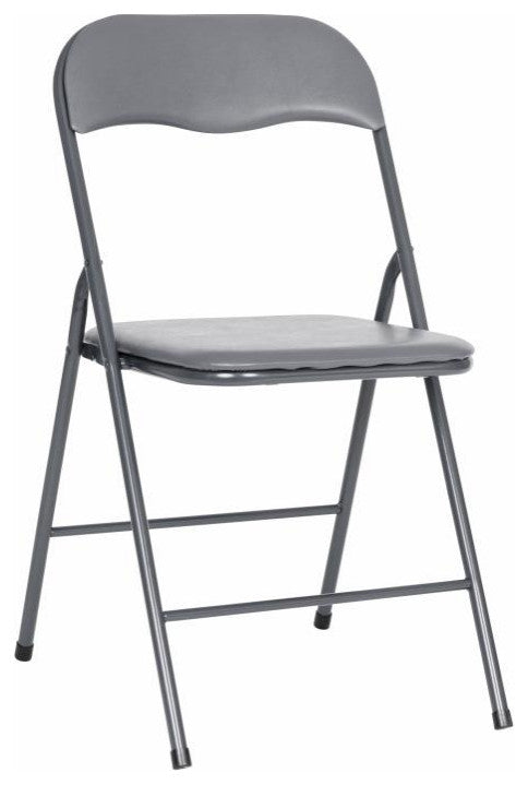 5 Piece Folding Card Table and Chair Set, Gray
