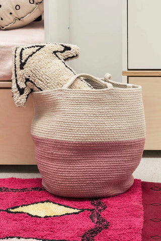 Zoco Basket, Natural/Ash Rose