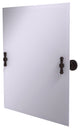 Frameless Rectangular Beveled Edge Tilt Mirror, Antique Bronze