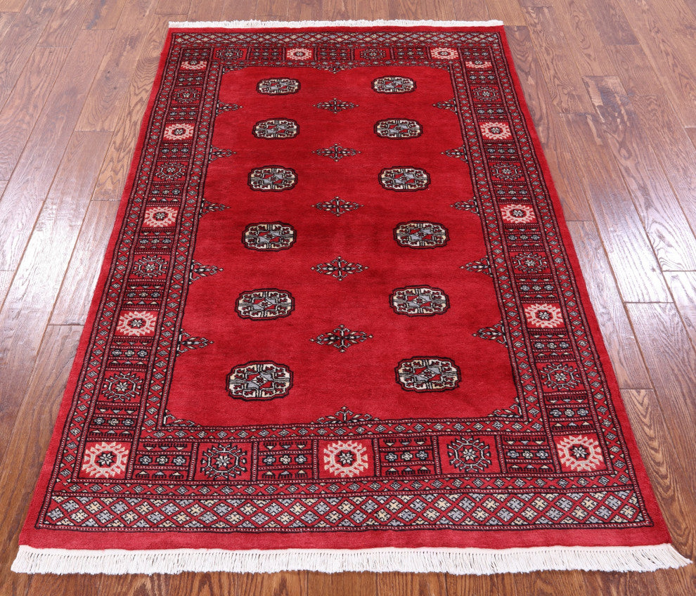 Silky Bokhara Hand-Knotted Rug 4' 1" X 6' 2" - Q13797