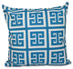 Geometric Decorative Pillow, Peacock, 26"x26"