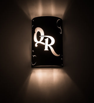 10 Wide Personalized QR Monogram Wall Sconce