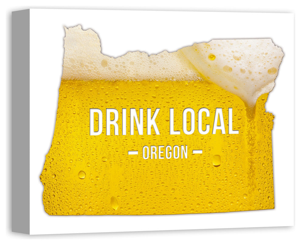 Oregon Drink Local Beer Wall Art, Canvas