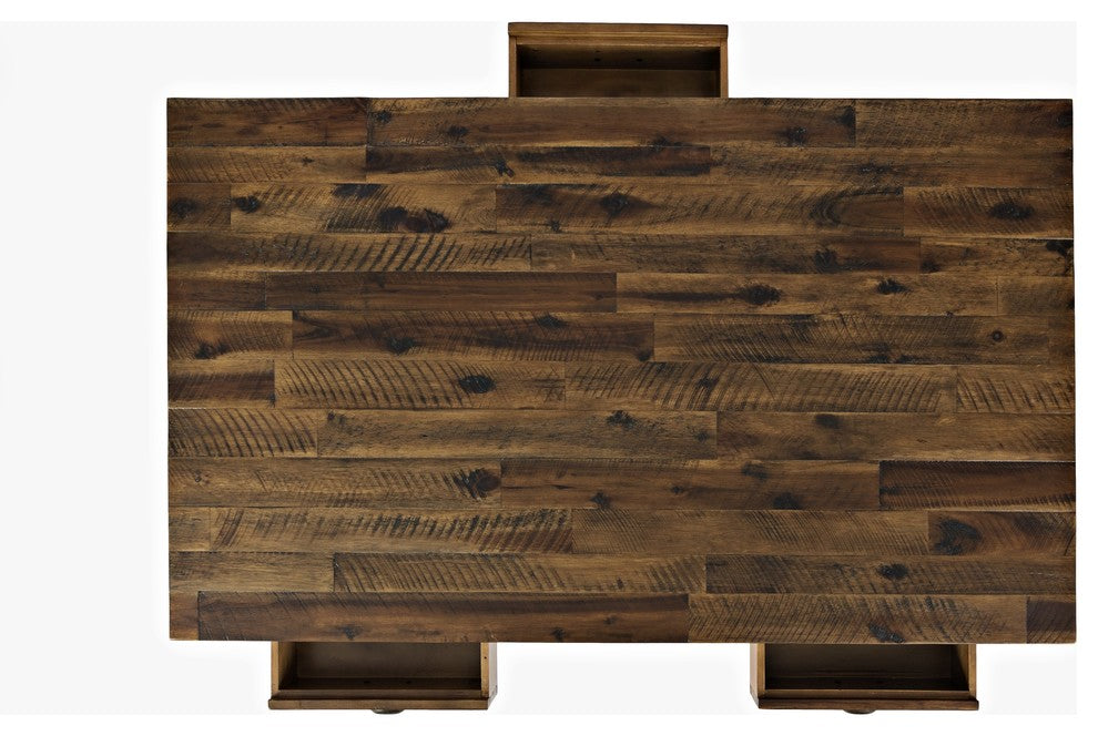 3 Drawer Cocktail Table With Open Shelf Beneath, Dakota Oak