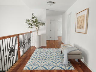 Momeni Leiden Hand Tufted Wool Blue Area Rug 2' X 3'