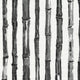 Bamboo Stripe Ink Nature Print Gray 84" Shower Curtain Cotton Linen Unlined