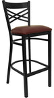 Flash Furniture Hercules 31" Black Back Metal Bar Stool in Burgundy