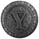 Initial A Knob Antique Brass, Antique Pewter, Y