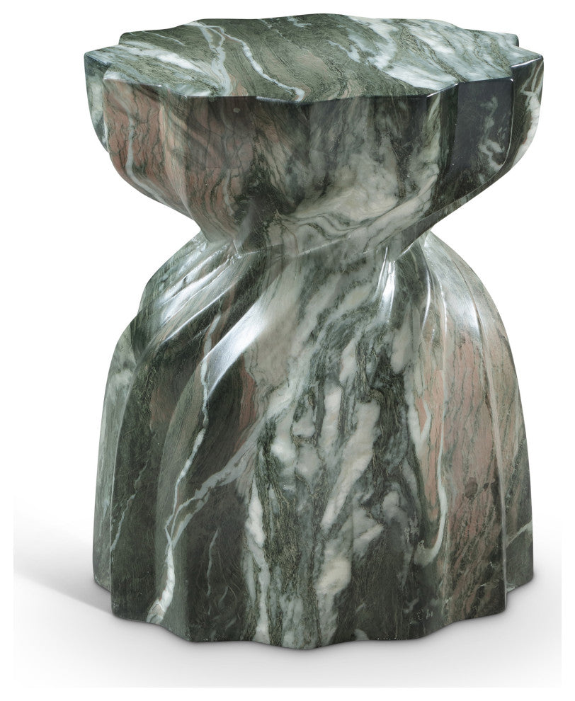 Caserta Finished Concrete Indoor/Outdoor End / Side Table, Green