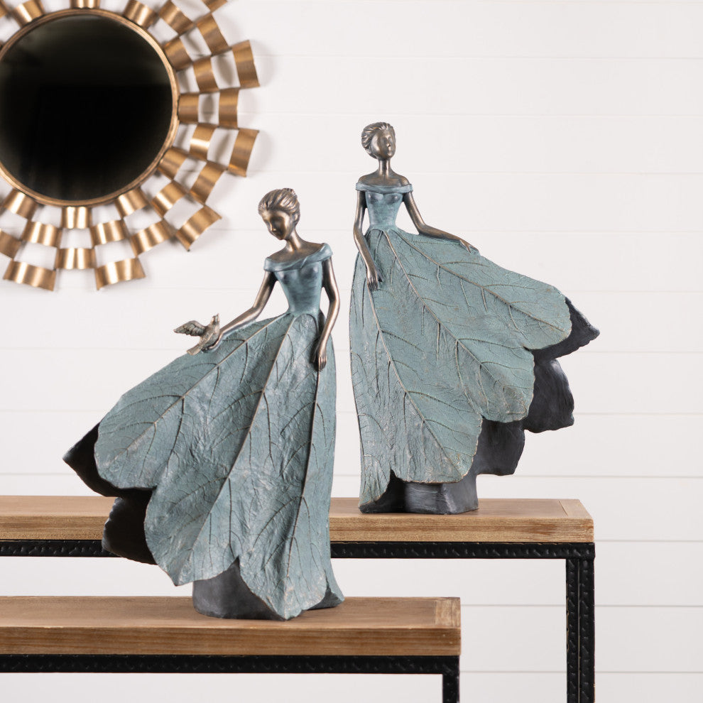 Garden Figurine, 2-Piece Set