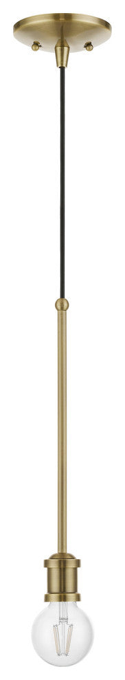Lansdale 1 Light Antique Brass Single Pendant