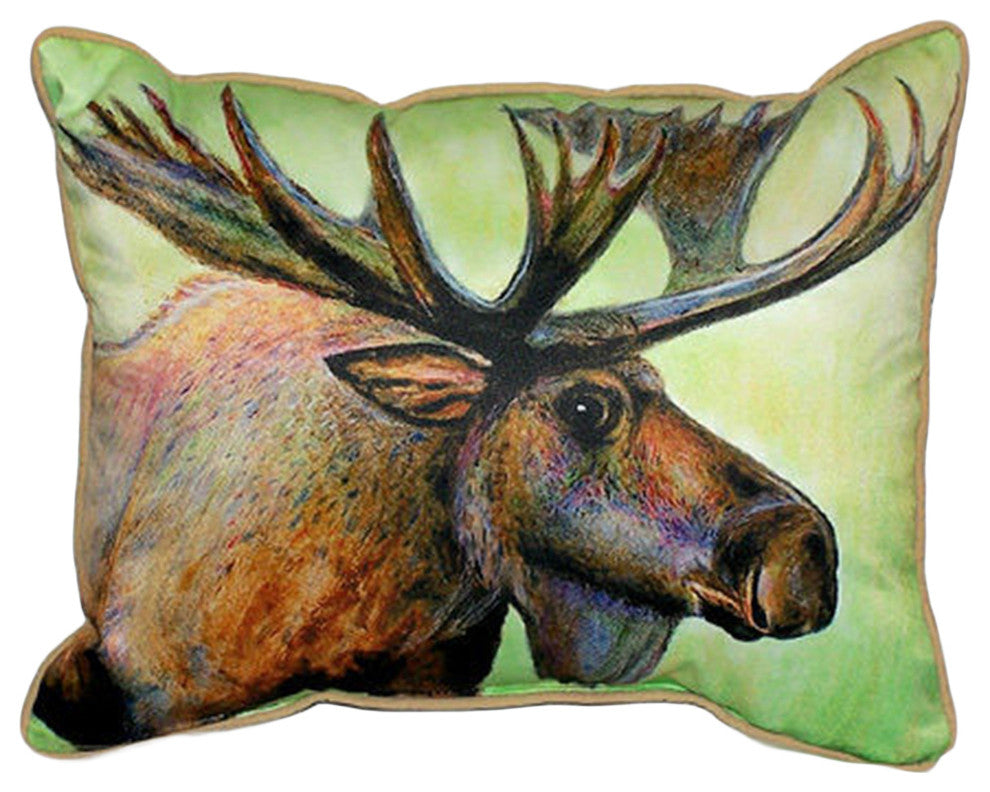 Betsy Drake Moose Extra Large 20 X 24 Indoor / Outdoor Pillow