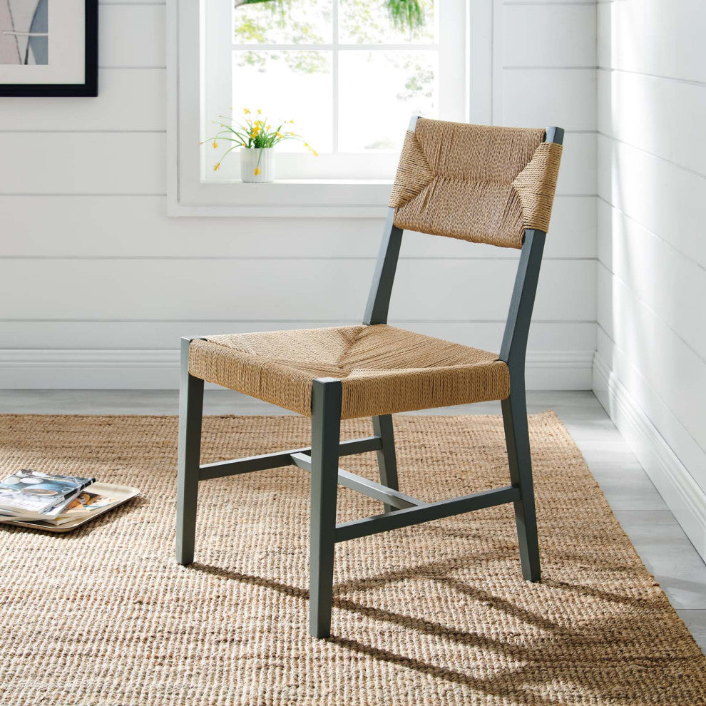 Bodie Wood Dining Chair, Light Gray Natural
