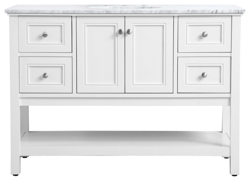 Matilda 48" Single Bathroom Vanity Set, White
