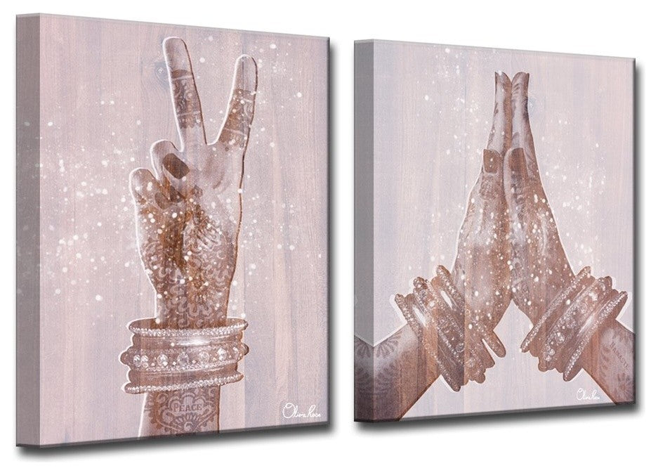 Peace' Inspirational Canvas Art by Olivia Rose 2-Panels