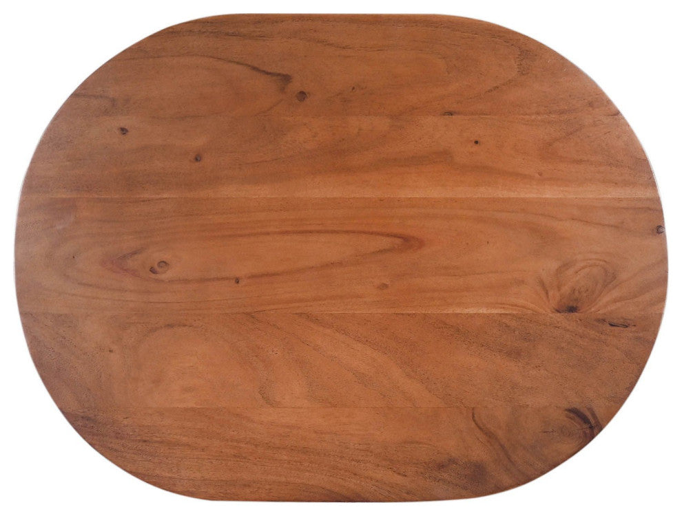 Kenzo Acacia Side Table, Pecan