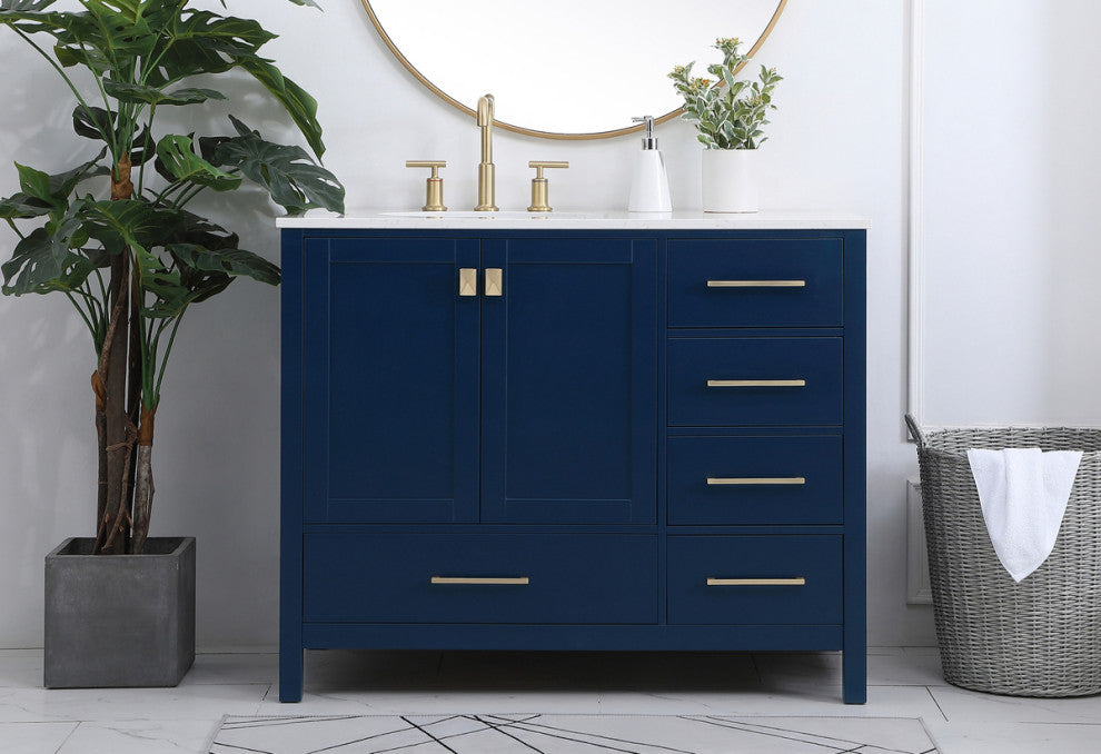 Isabel Blue 42" Single Sink Bathroom Vanity