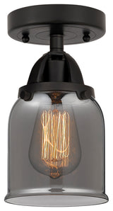 Small Bell Semi-Flush Mount, Matte Black, Plated Smoke, Plated Smoke