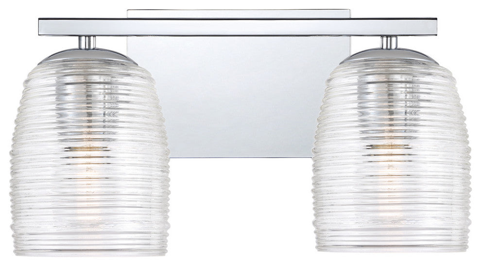 Quoizel RLM8602C Two Light Bath Fixture, Polished Chrome Finish