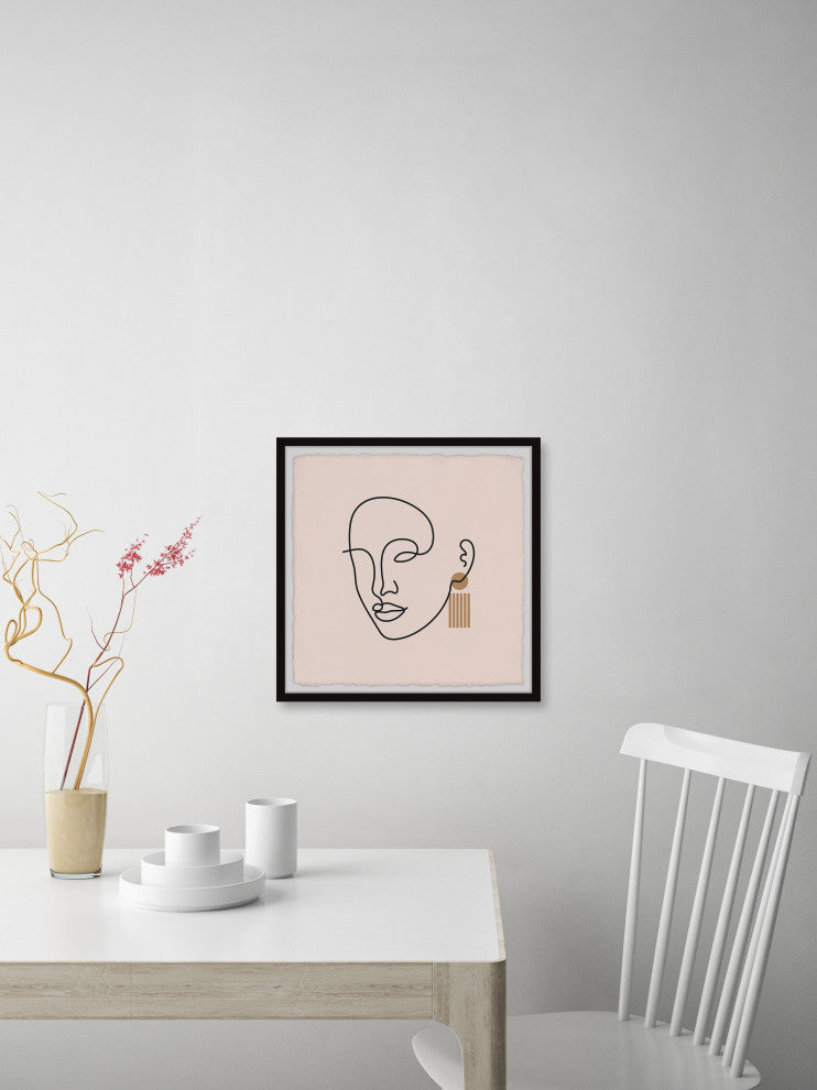 "I Am Nobody" Framed Painting Print, 24x24