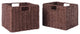 Tessa 2-Pc Foldable Woven Rope Basket Set, Walnut