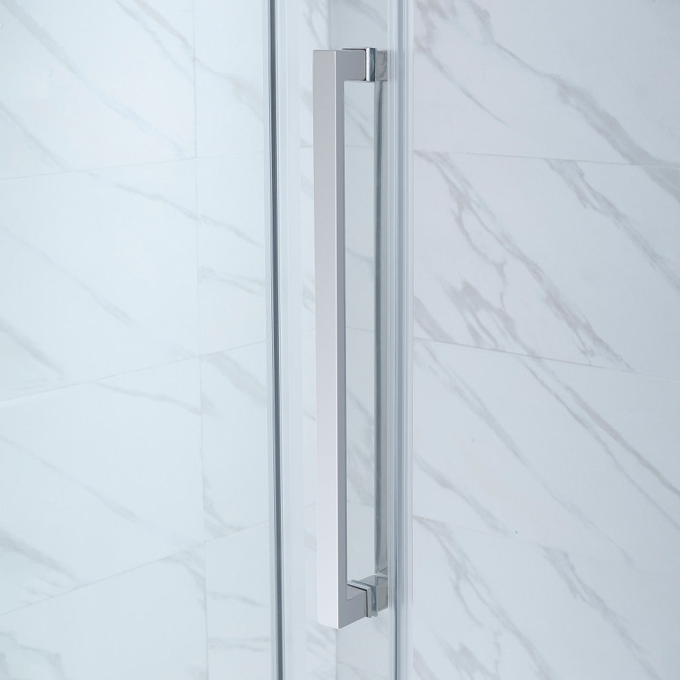 Ove Decors Chester 48x36" 10 mm Alcove Shower Set With Base, Chrome