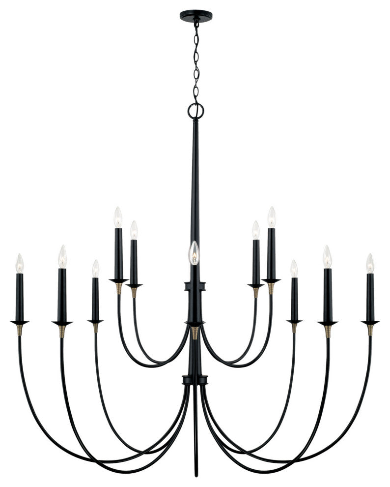 Capital Lighting, 445601KB, 54"Wx53"H 12-Light Grand Chandelier